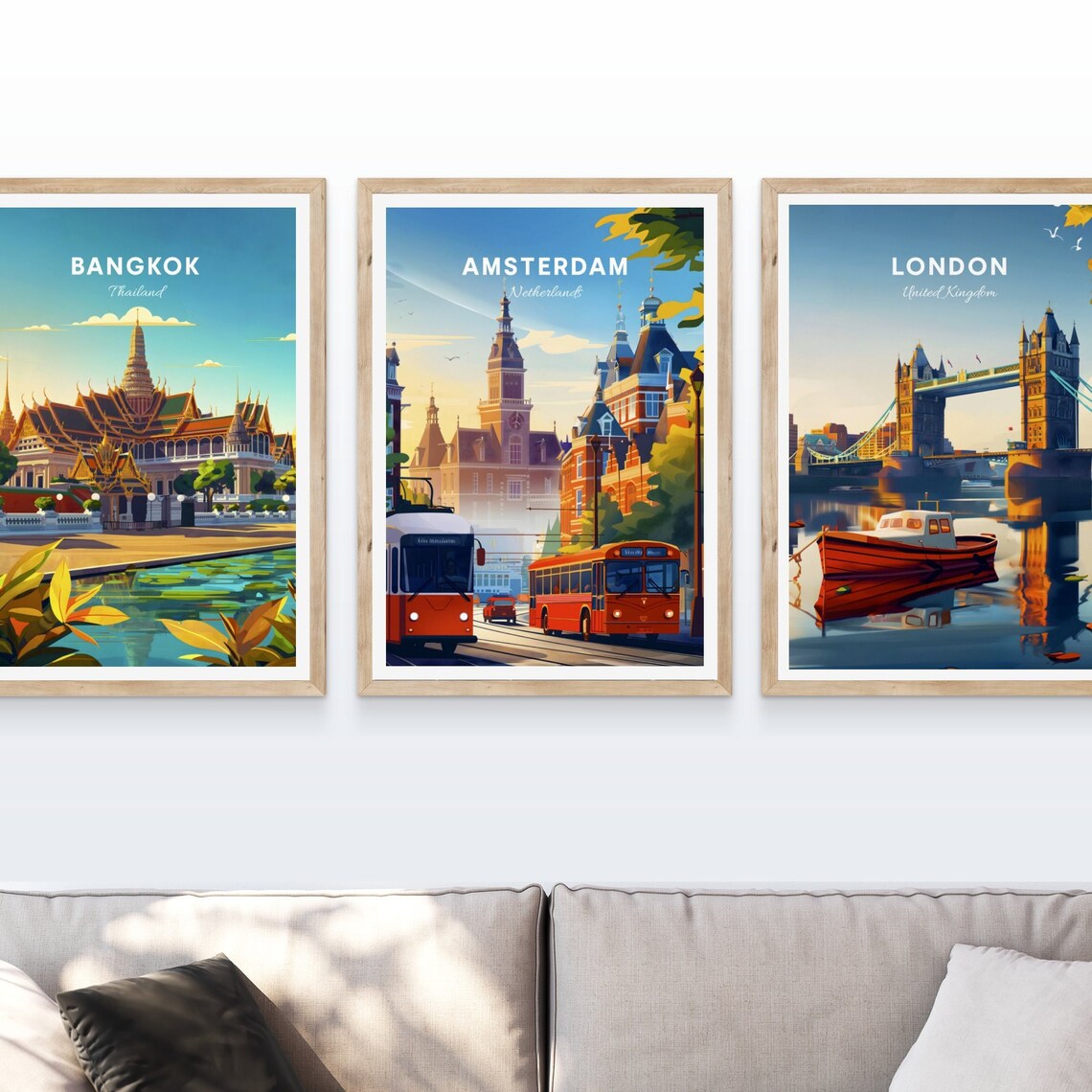 Amsterdam Netherlands Historic Trams City Center Street Art Poster - Image 3