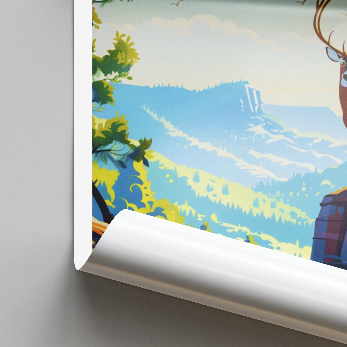 Great Smoky Mountains Elk Overlook Scenic National Park Poster - Image 2