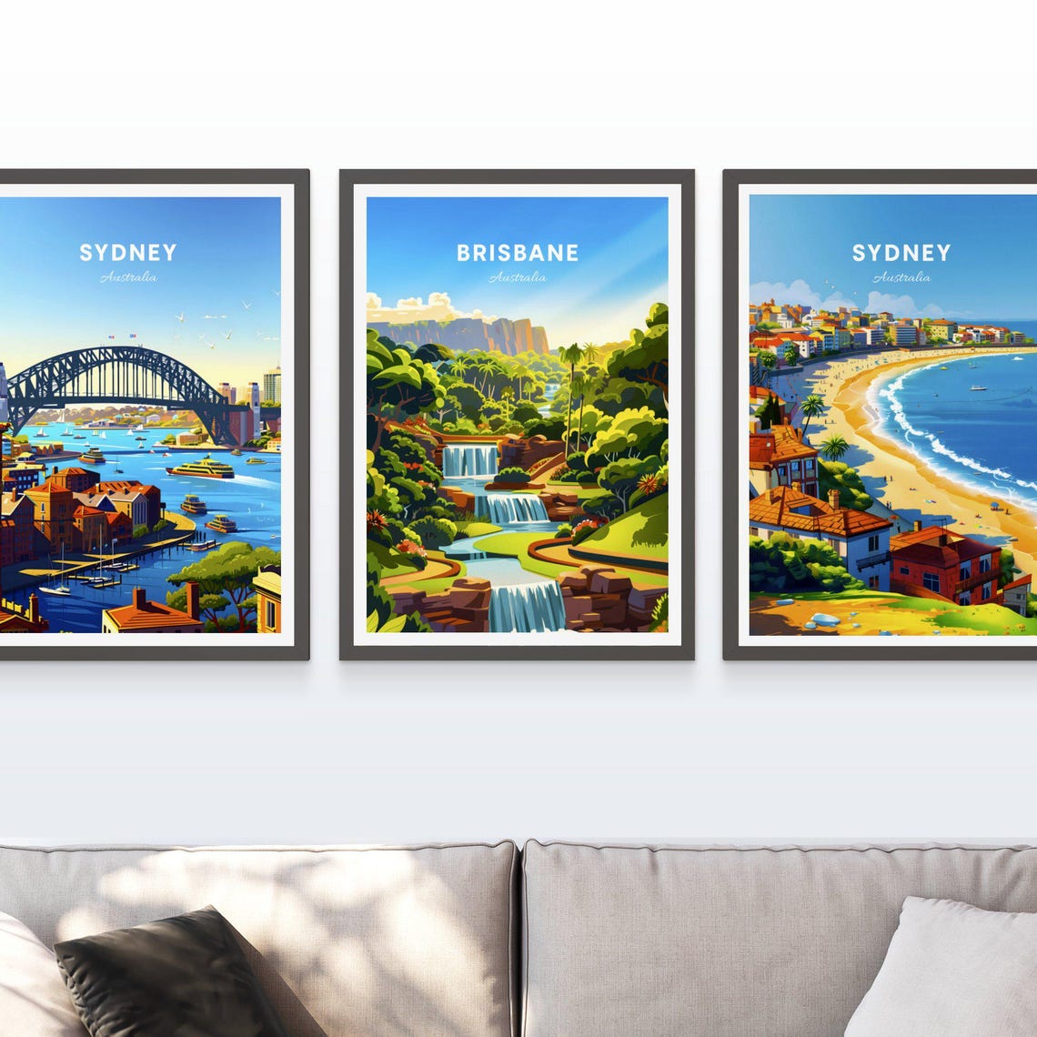 Brisbane Australia Waterfall Gardens Lush Park Nature Scene Poster - Image 3