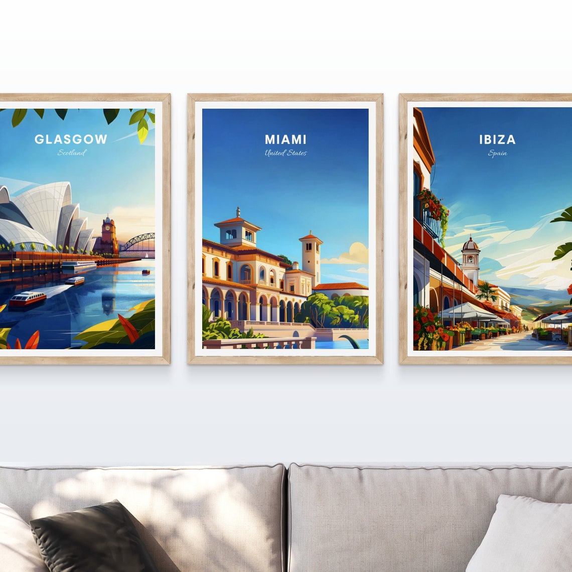 Miami Spanish Colonial Villa Waterfront Sunshine Architecture Poster - Image 4