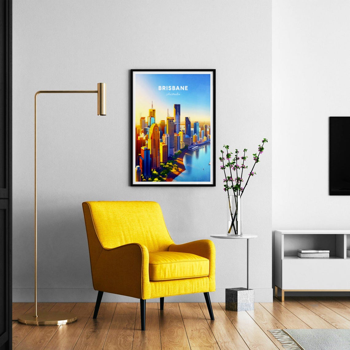 Brisbane Australia City Skyline Brisbane River Sunset View Poster - Image 2
