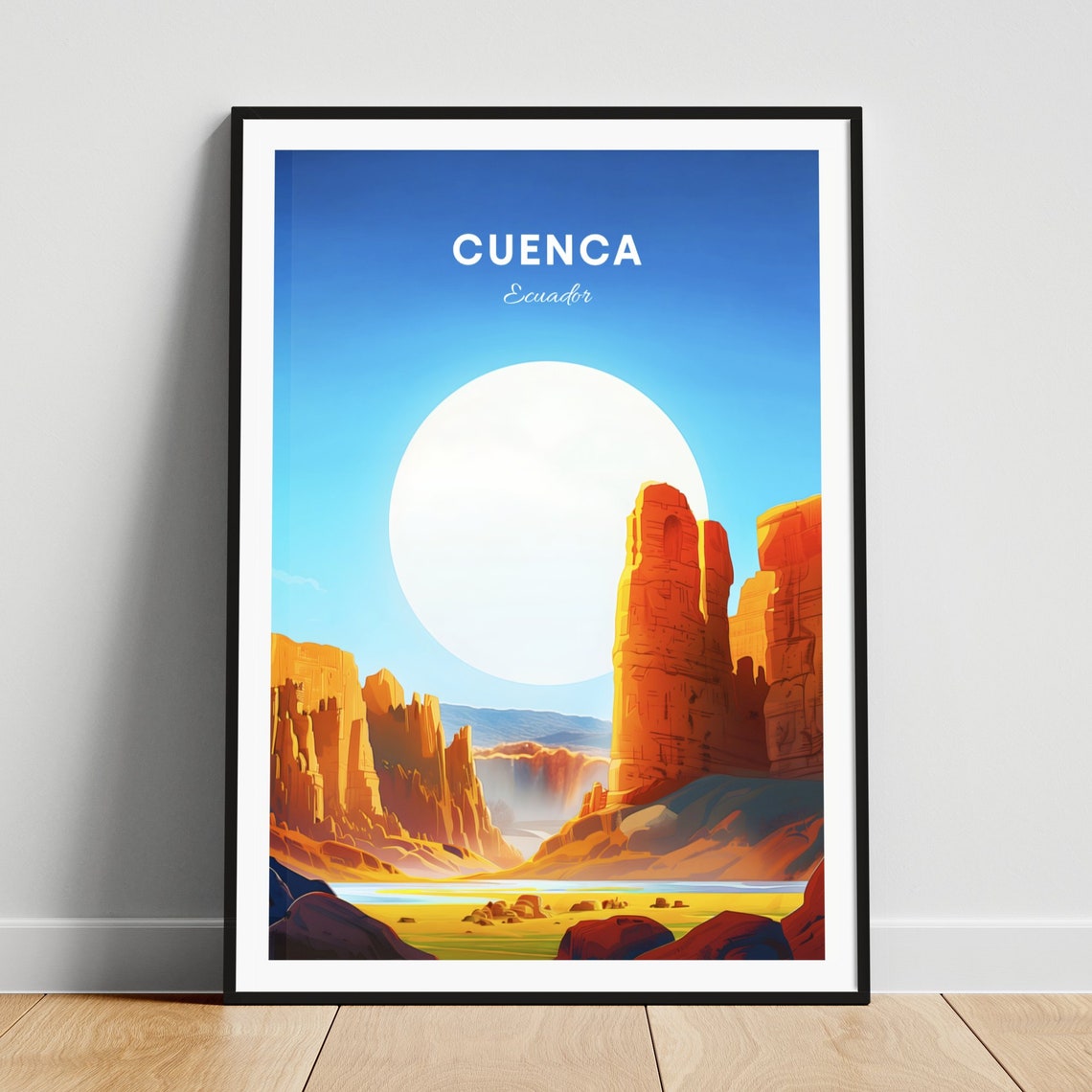 Cuenca Travel Print Ecuador Wall Art Cuenca Poster Azuay Poster Personalized Gift Poster Minimalist Poster Wedding Gift