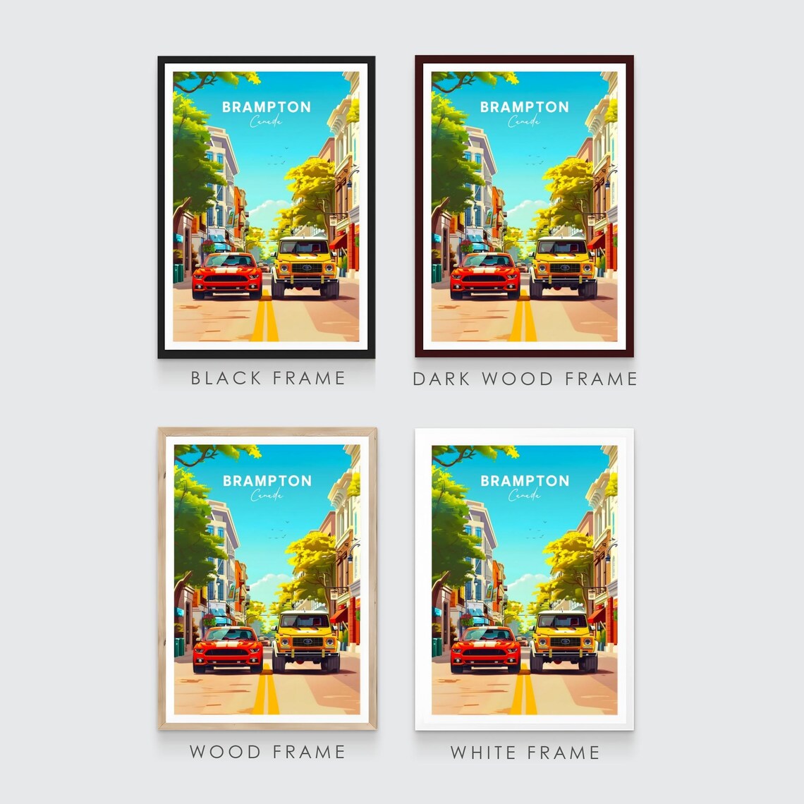 Brampton Canada Sunny Street Sports Car Jeep Cruise Day Poster - Image 3