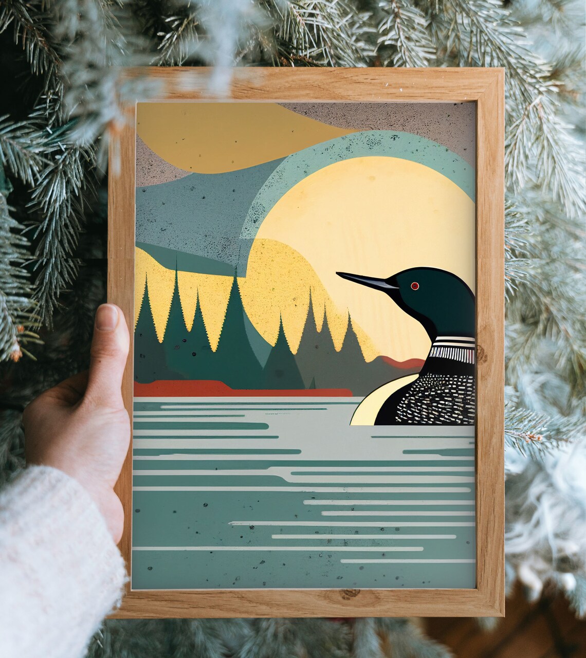 Vintage Loon Print, Minnesota Great Outdoors Art Print - Image 3