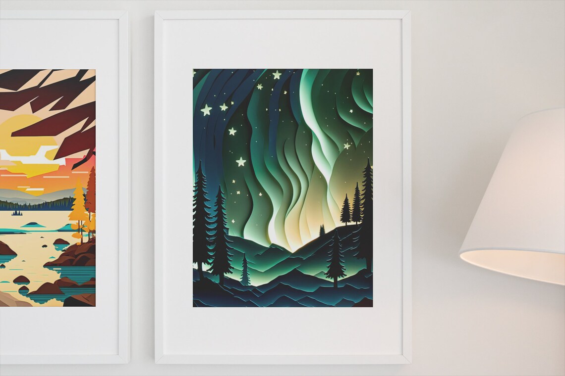 Northern Lights Print, Minnesota Travel Poster - Image 4