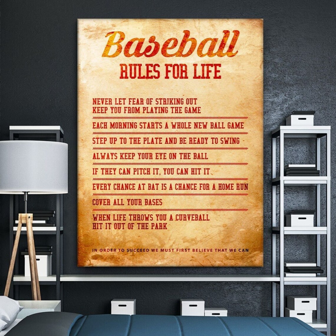 Home Run Inspirations Baseball Player Art Print