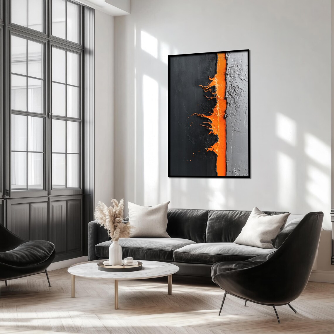 Minimalist Wabi Sabi Lava Flow, Japanese Inspired Art Print - Image 3