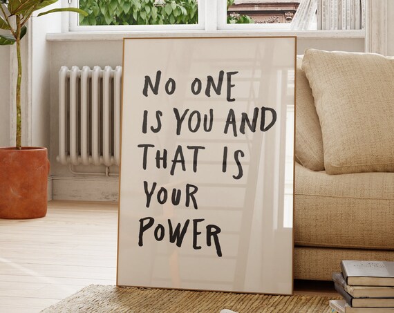 Motivational Quote Art Print Trendy Girly Wall Decor