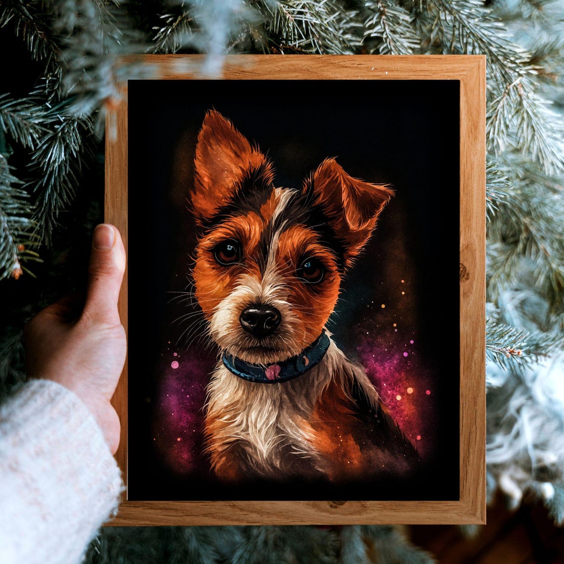 Jack Russell Terrier Starry Night Galaxy Dog Portrait Poster - Image 5