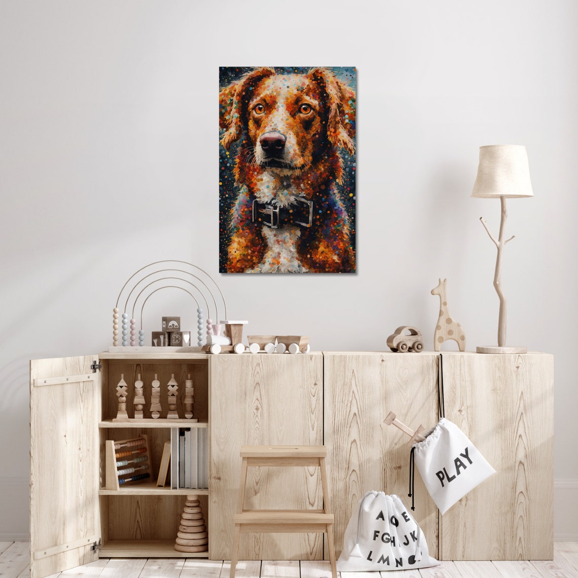 Modern Spaniel Dog Portrait Print Colorful Dog Art Poster Dog Home Decor Dog Owner Gift Spaniel Wall Art Dog Photo Print Dog Picture - Image 2