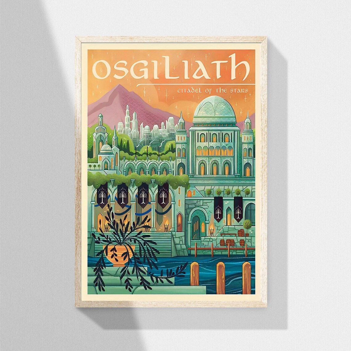 Osgiliath Gondor Travel Fantasy Art Print