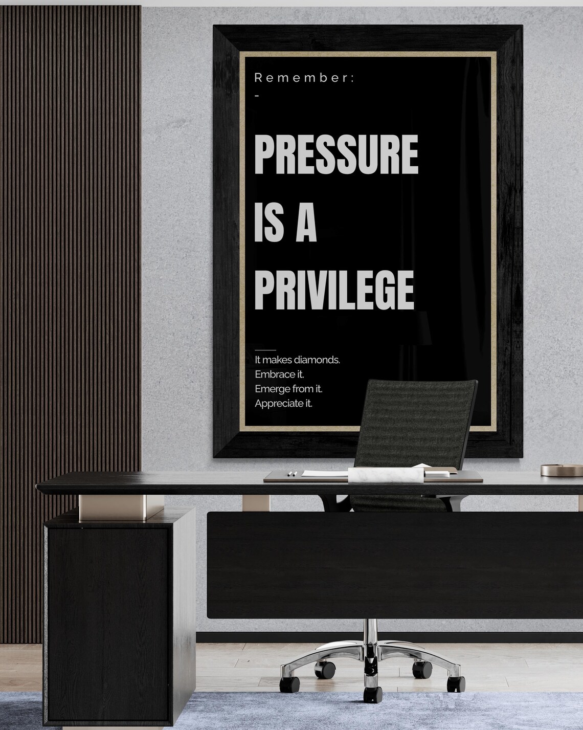 Pressure Is A Privilege Motivation Art Print - Image 2