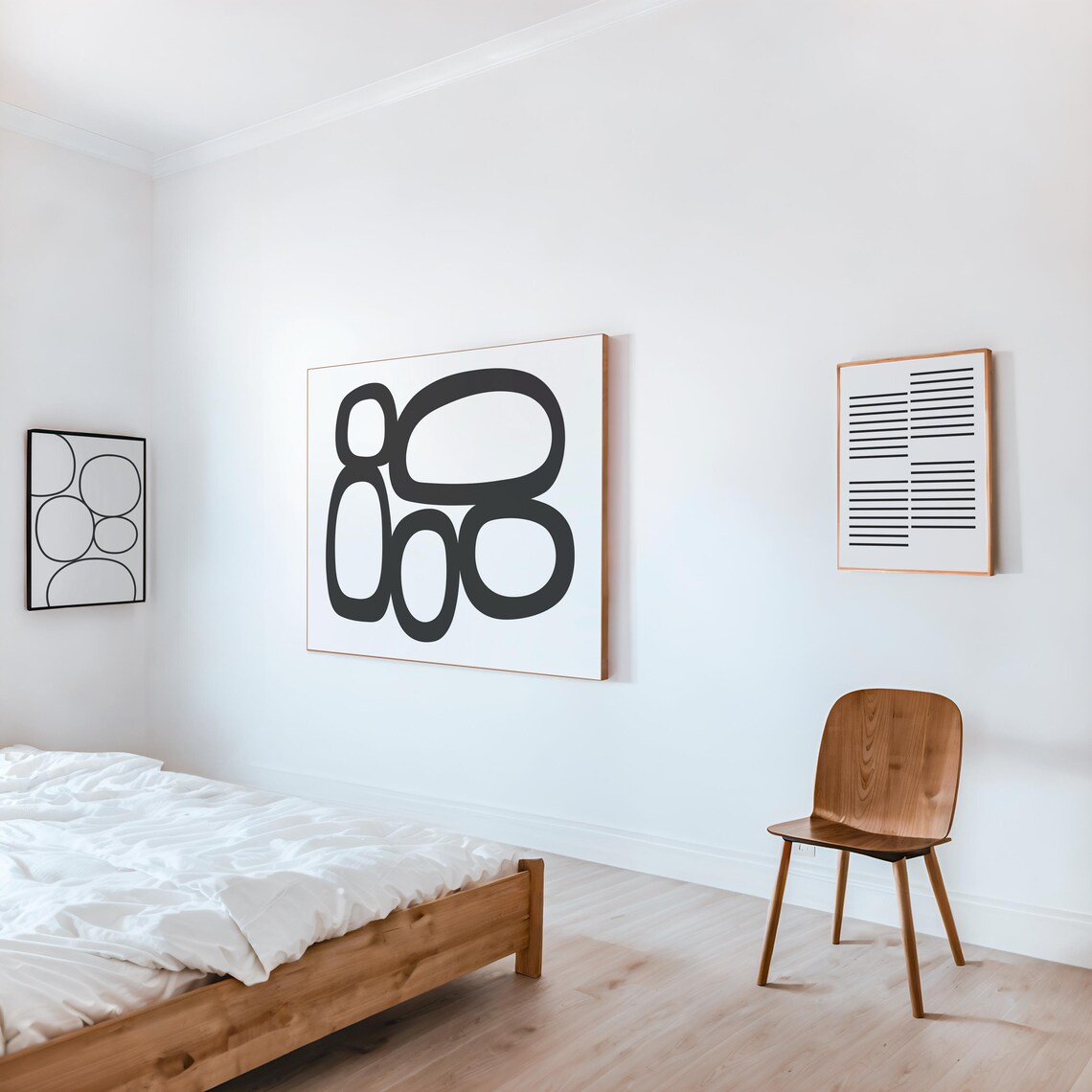 Mid-Century Organic Circles Minimalist Art Print - Image 2