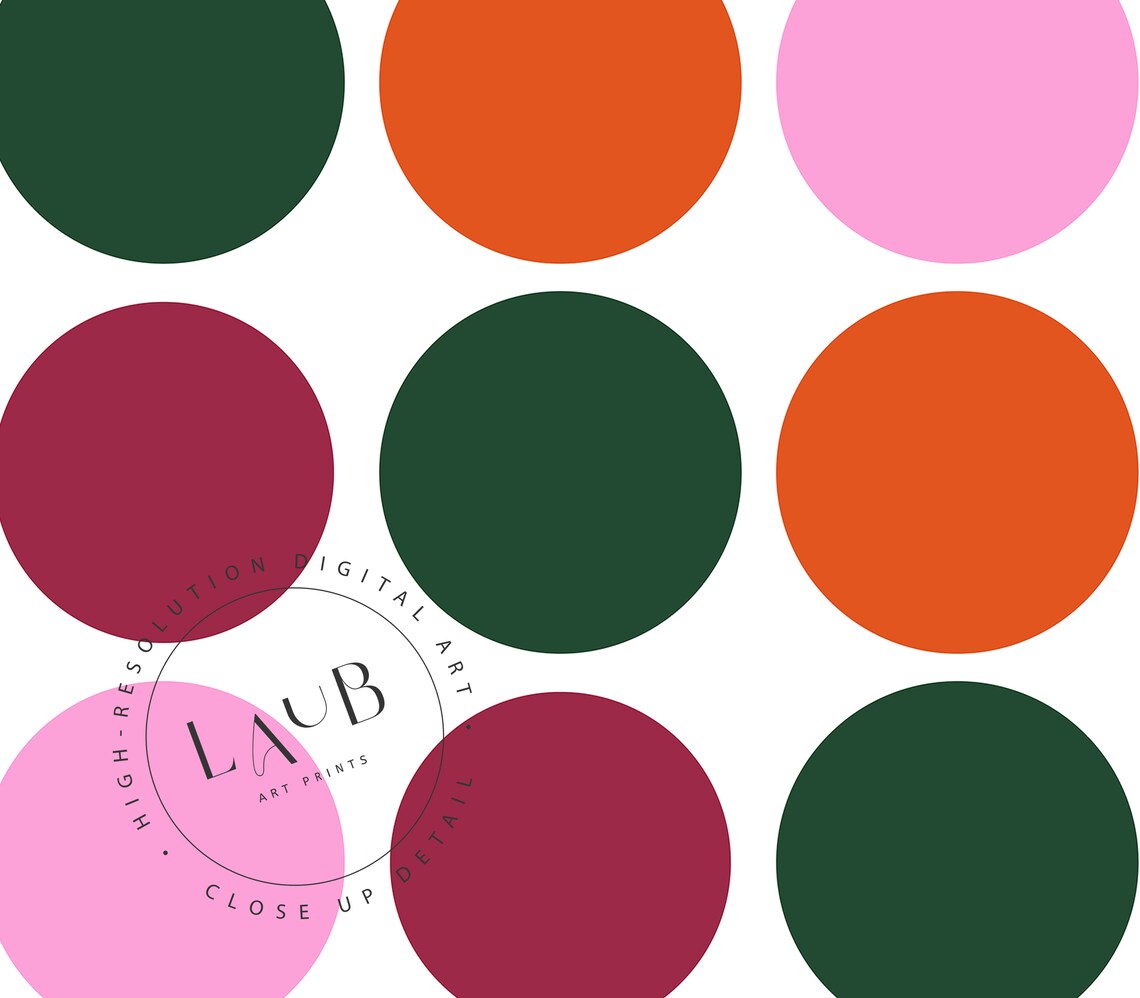 Minimalist Circles Harmony Mid-Century Art Print - Image 2