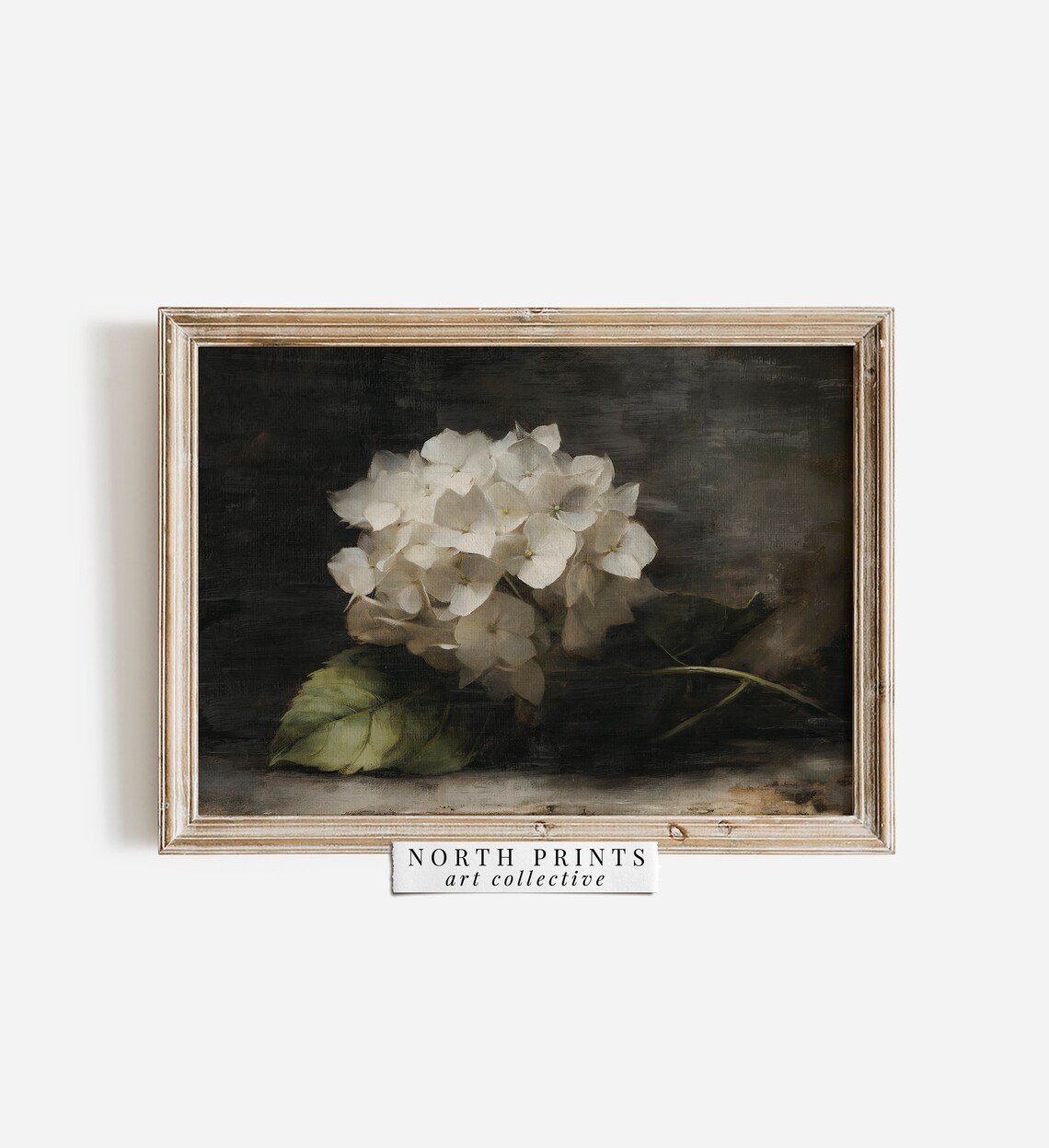 Hydrangea Oil-Painting-Style Farmhouse Botanical Art Print - Image 3