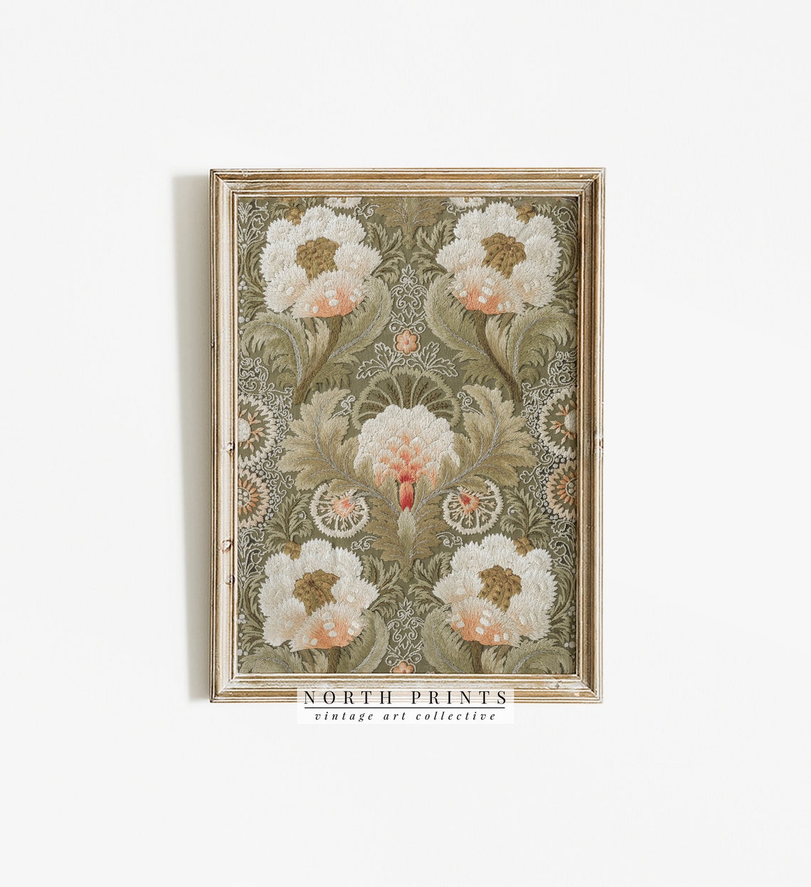 Green Vintage Tapestry Wall Art Textile Wall Art Modern Farmhouse 1024 - Image 2