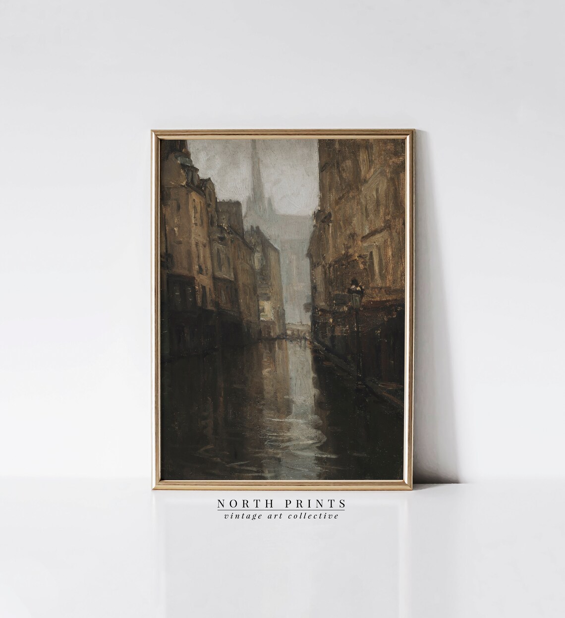 Dark And Moody French Cityscape Art Print - Image 4