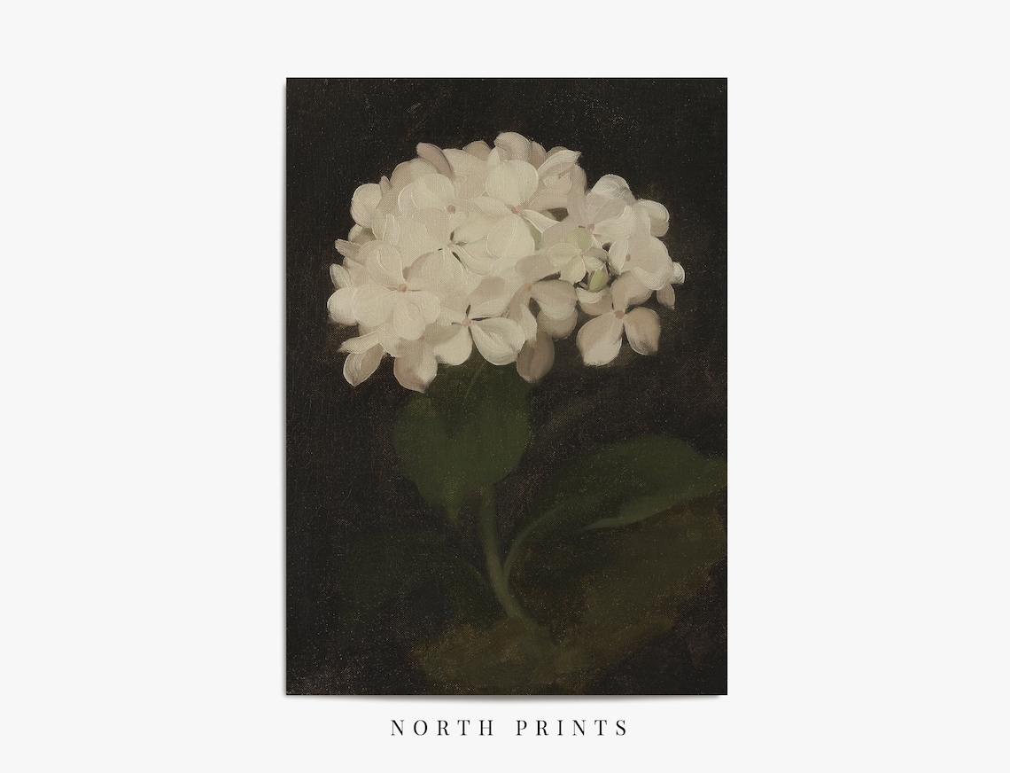 Hydrangea Painting Vintage Botanical Flower Art Print - Image 2
