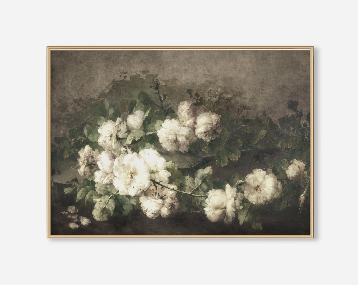 Flower Painting Vintage Botanical Art Print, French - Image 2