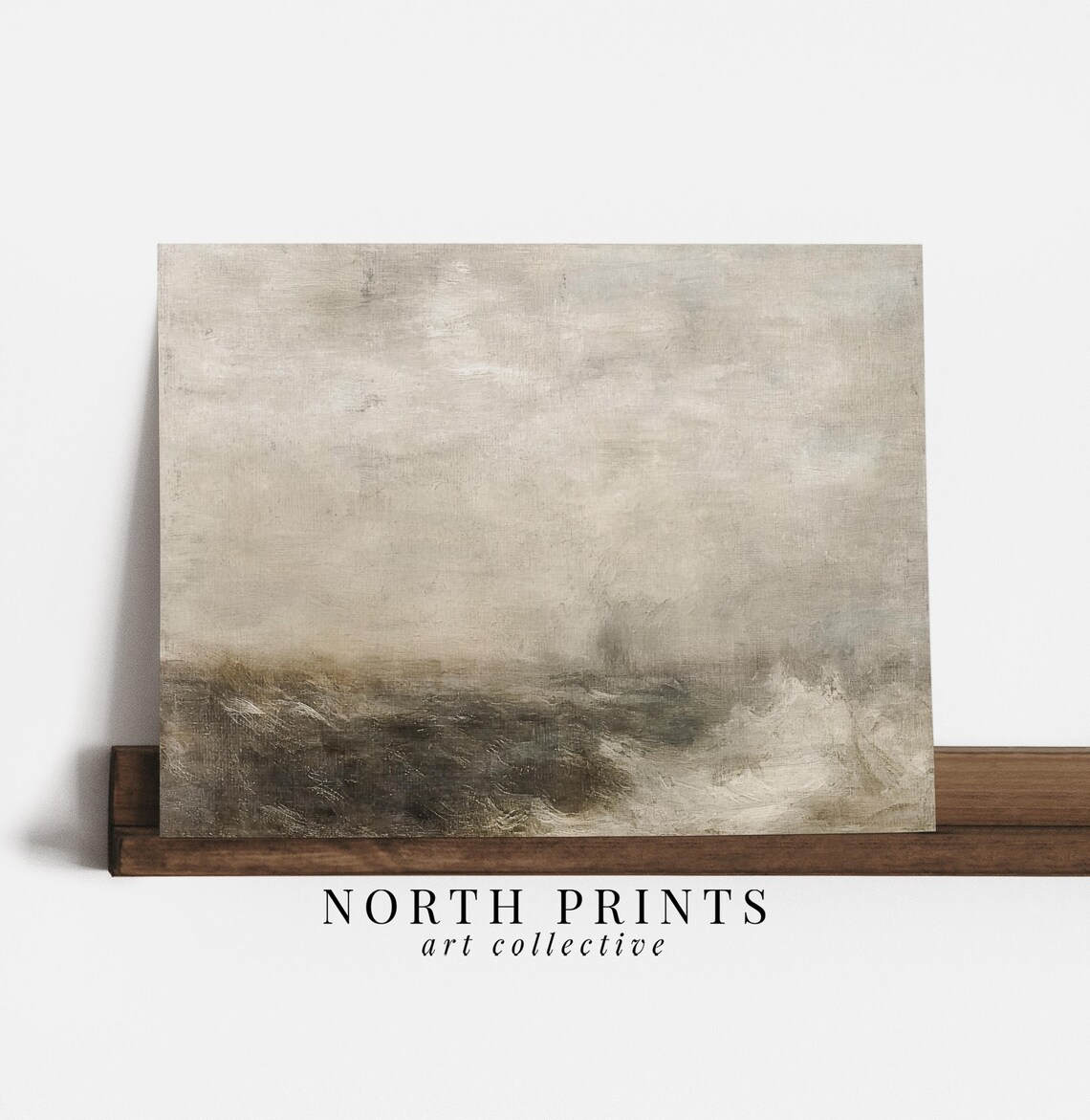 Moody Abstract Seascape Art Print, Modern Coastal - Image 2