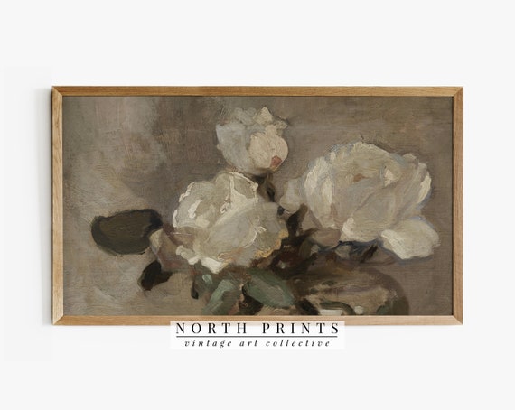 Botanical Frame TV Vintage Flowers Art Print