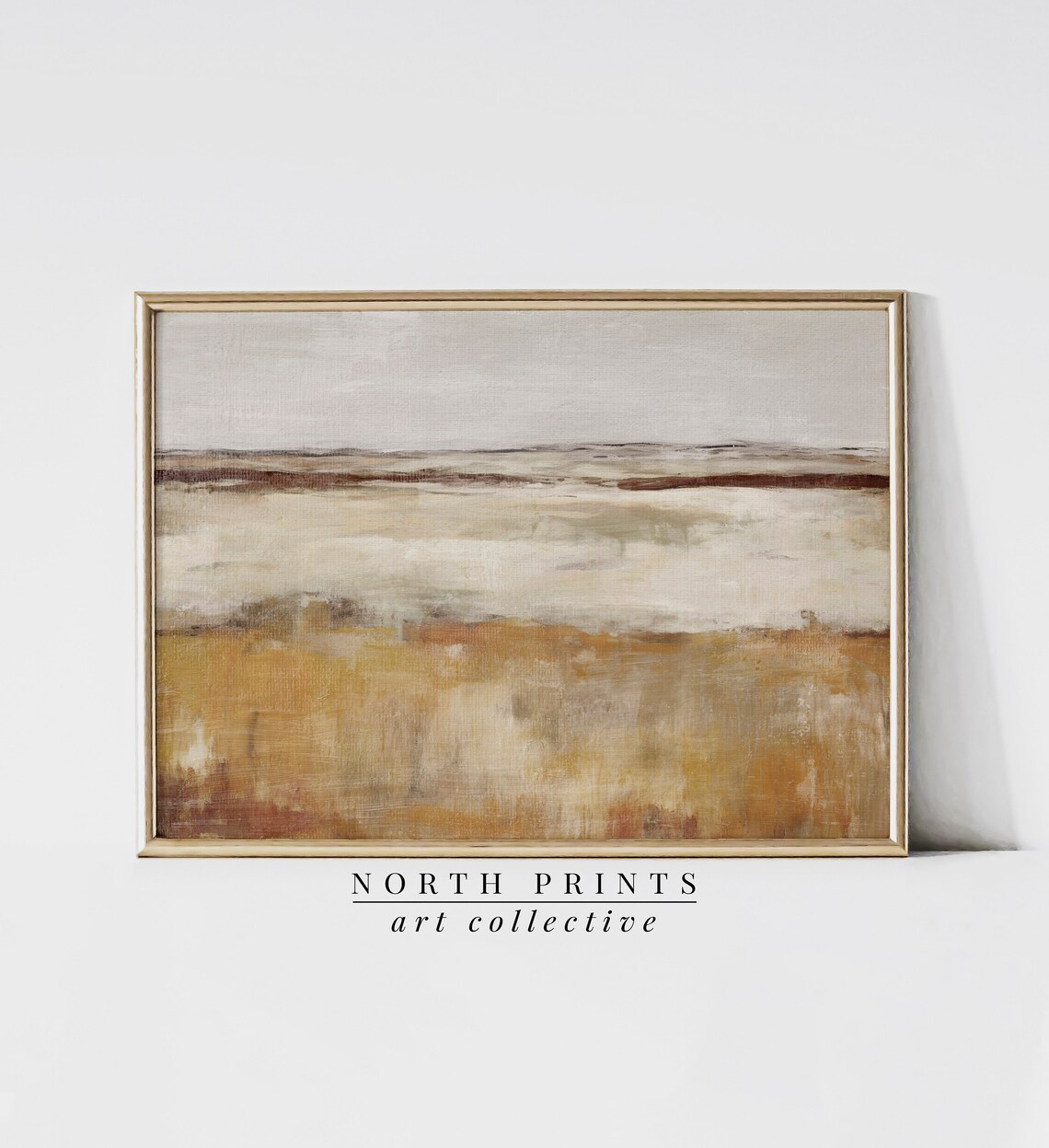 Wheat Fields Autumn Landscape, Abstract Wall Art Print