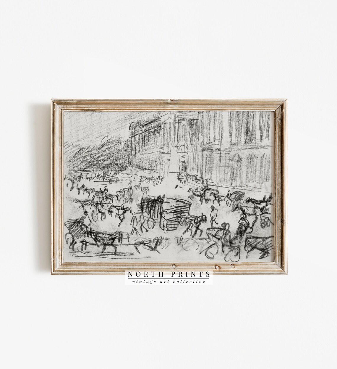Vintage Sketch Cityscape, Minimalist Line Art - Image 3