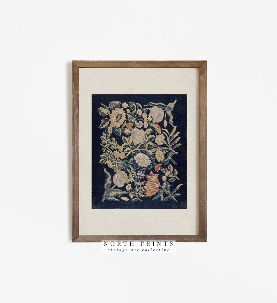Vintage Floral Rug Pattern Art Print