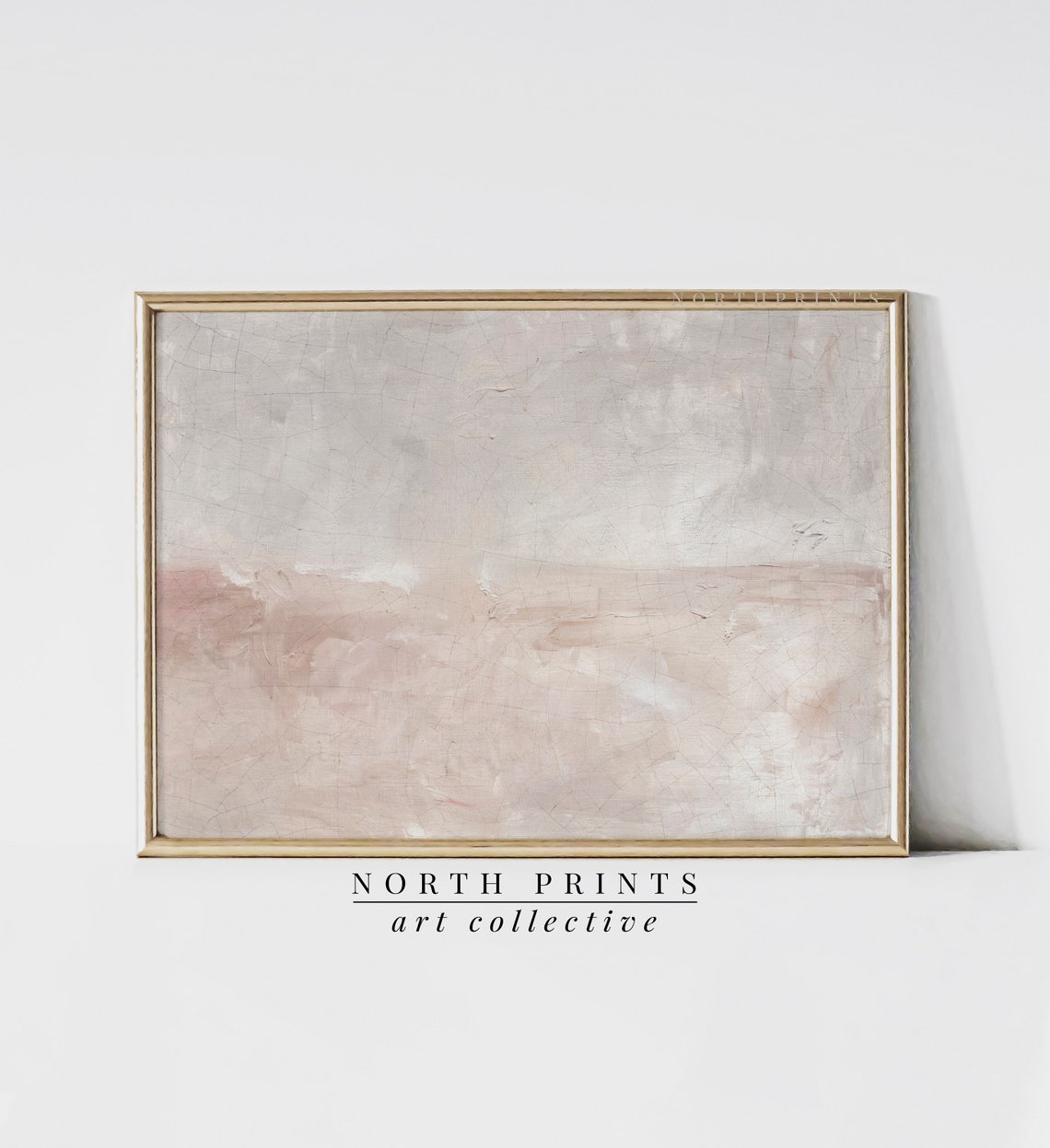 Minimalist Abstract Neutral Blush Pink Beige Beach Modern Poster