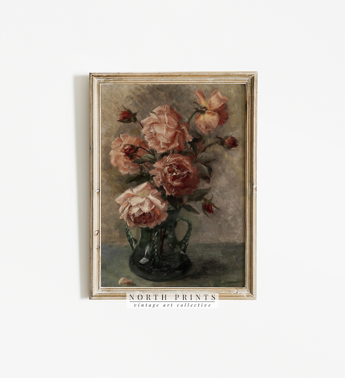 Flower Painting Still Life Roses Vintage Botanical Art - Image 4