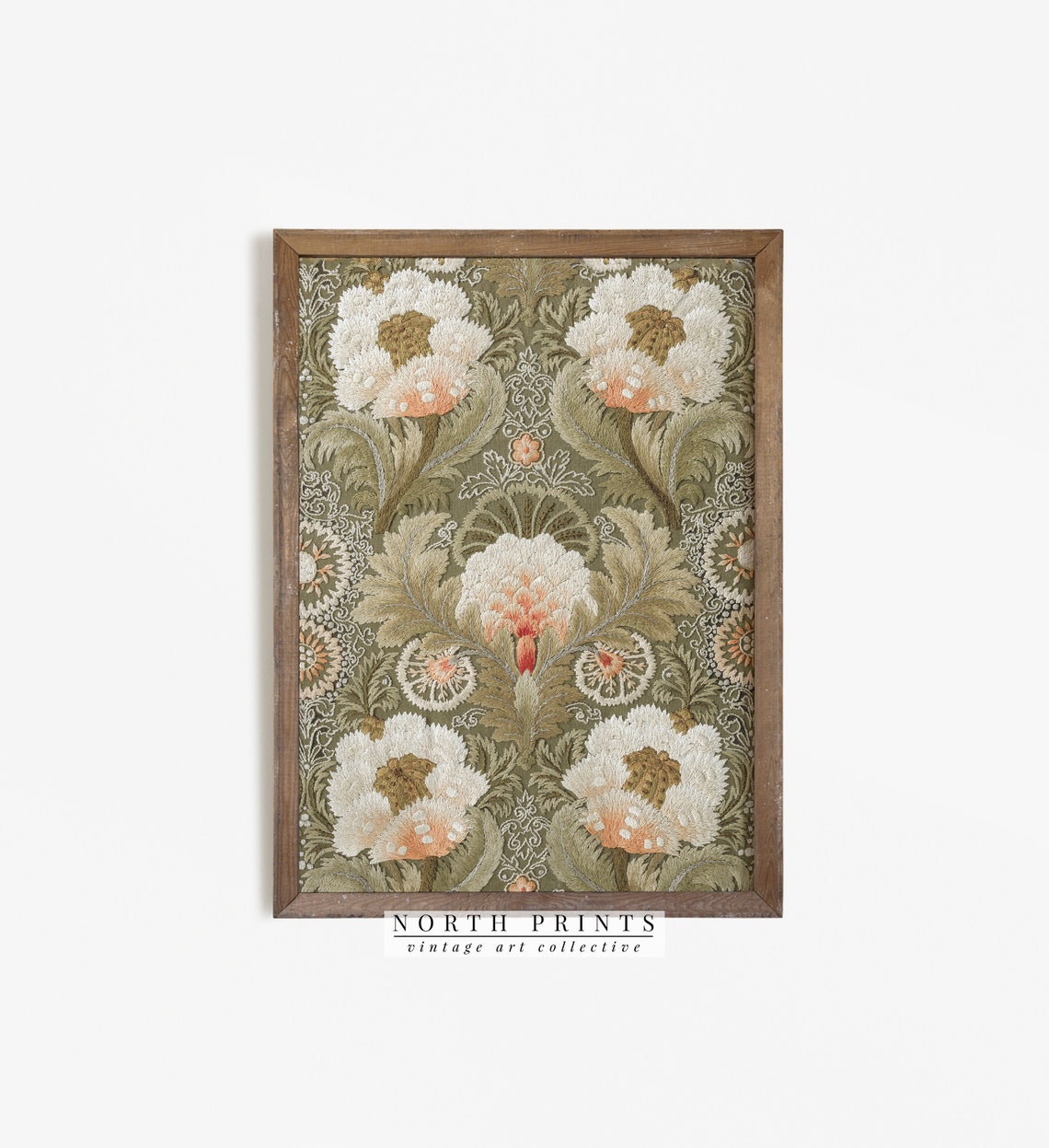 Green Vintage Tapestry Wall Art Textile Wall Art Modern Farmhouse 1024