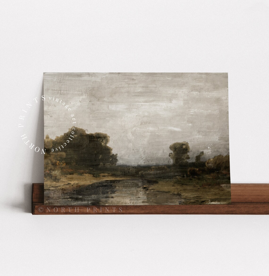 Country River Vintage Landscape Art Print - Image 4