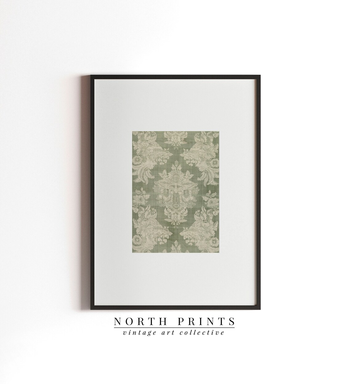 Muted Green Tapestry Wall Art, Vintage Farmhouse - Image 2