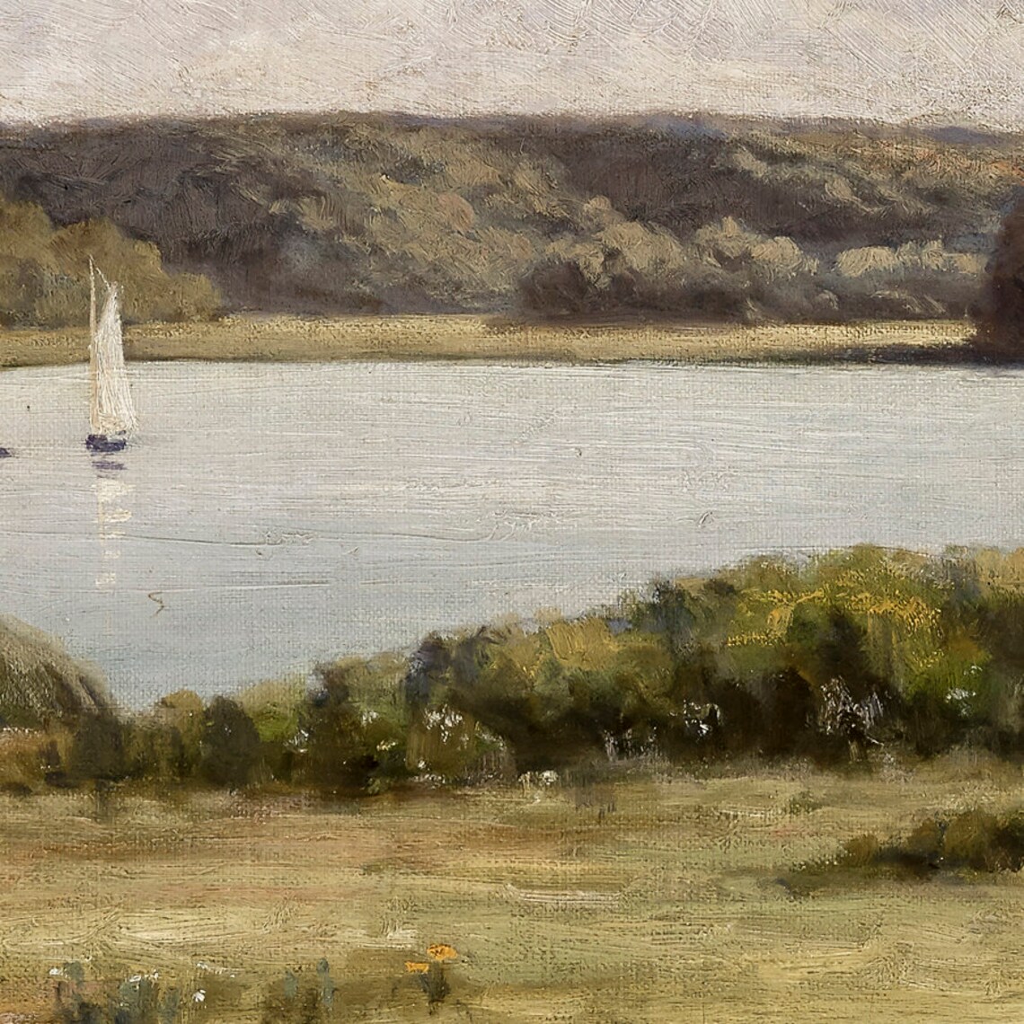 Lake Landscape Vintage Art Print, Sailboat Nautical - Image 4
