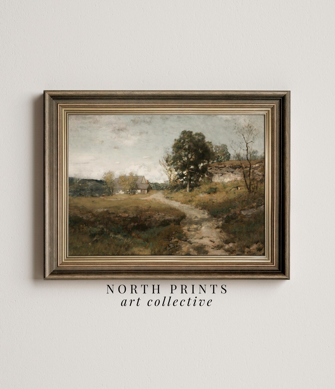 Cozy Country Landscape Vintage Art Print - Image 2