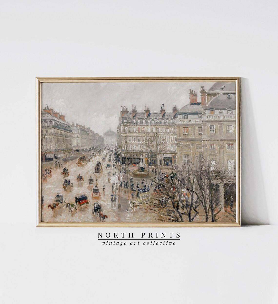 Vintage French Cityscape Abstract Art Print