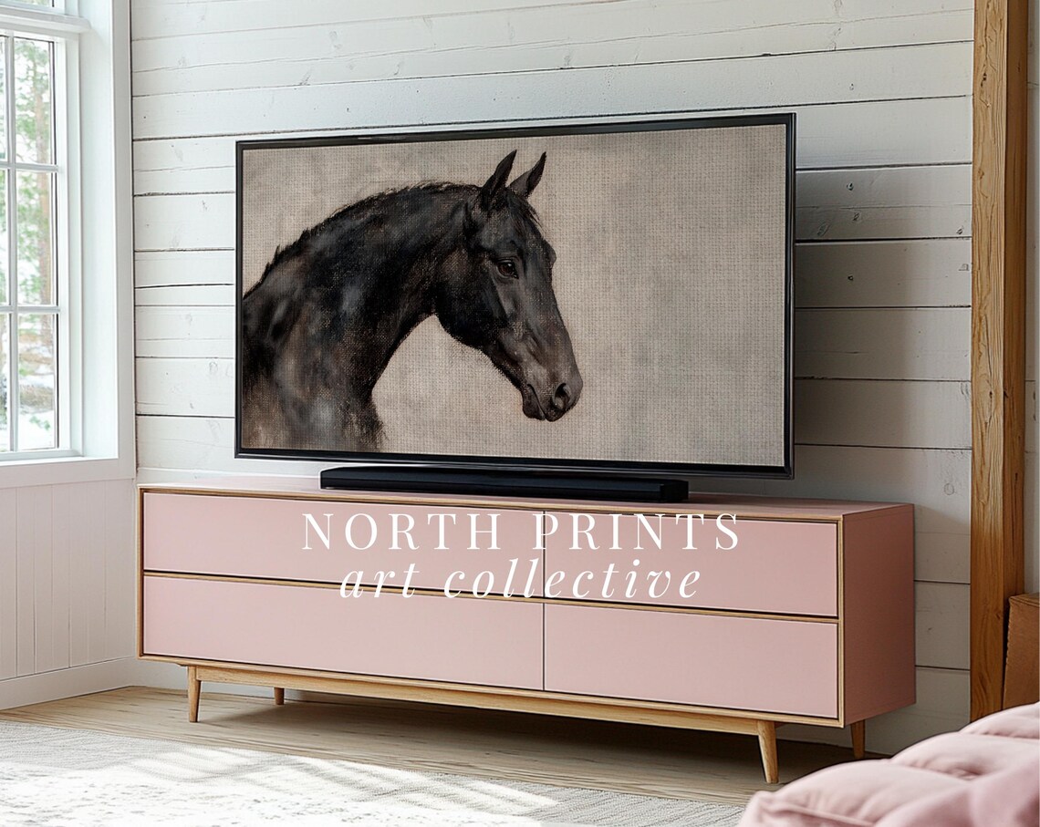 Rustic Horse Art Print, Neutral Farmhouse Decor - Image 3
