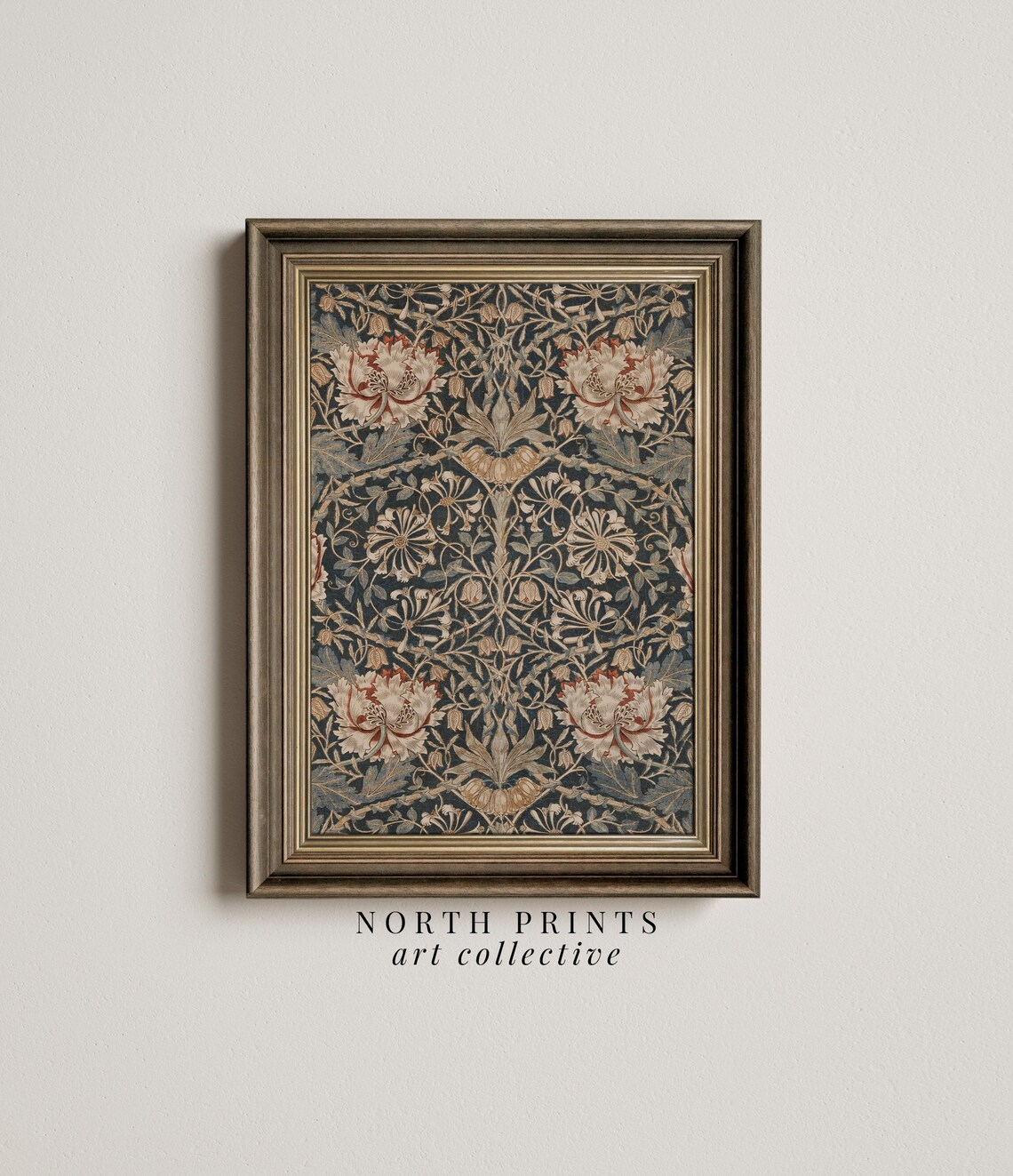 Botanical Pattern Tapestry, Vintage Art Print