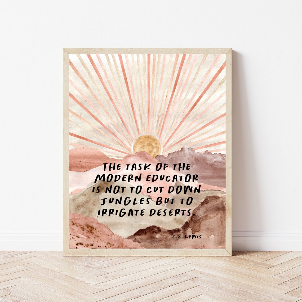 C S Lewis Quote Poster Task of the Modern Educator Teacher Gift