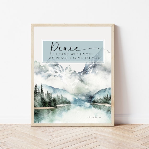 John 14:27 Peace I Leave With You Scripture Print