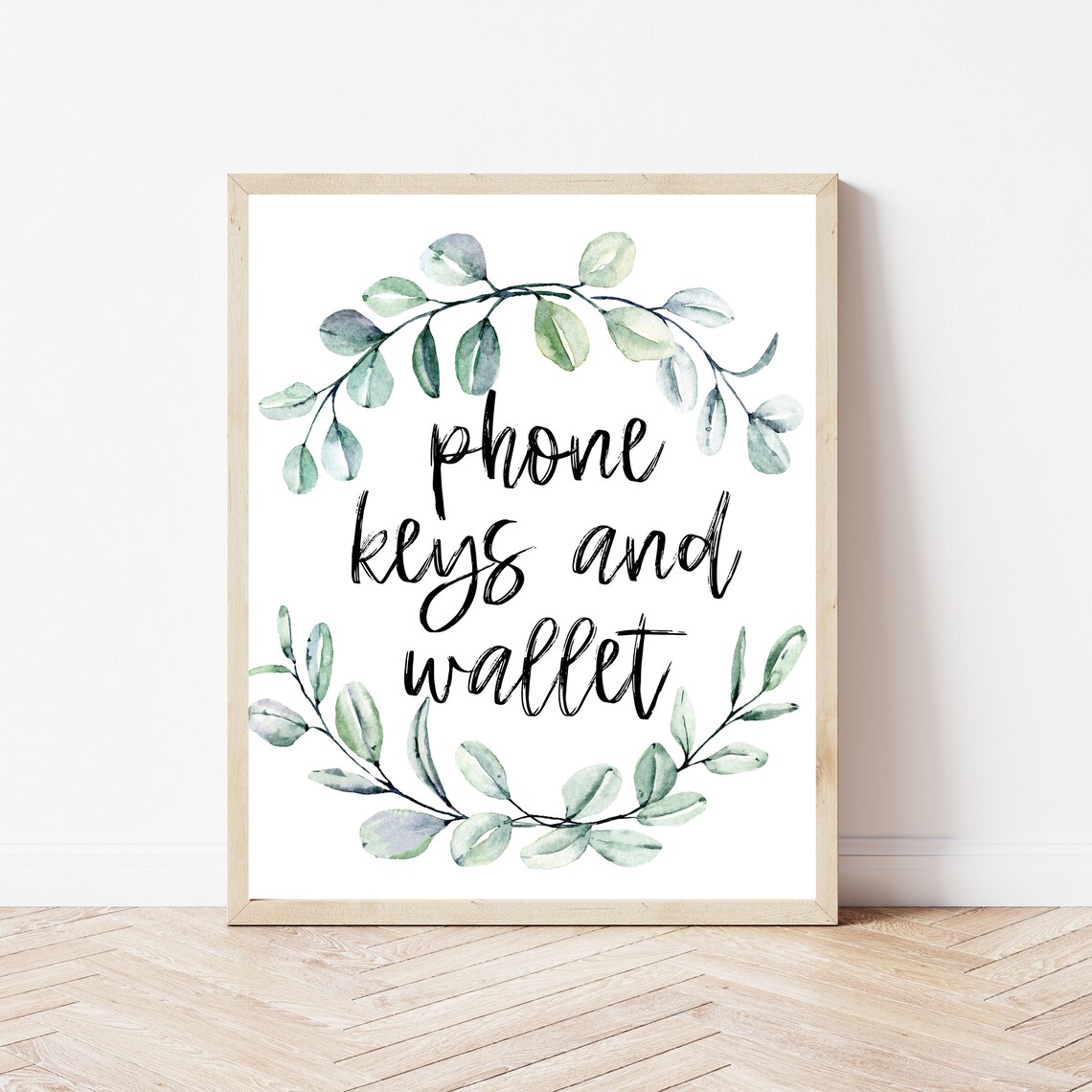 Phone Keys Wallet Sign Before You Leave Print
