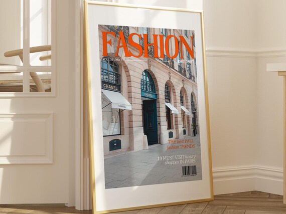 Vintage Magazine Cover Wall Art Trendy Decor Womens Fashion Feminist Print Funny Retro Dorm Apartment