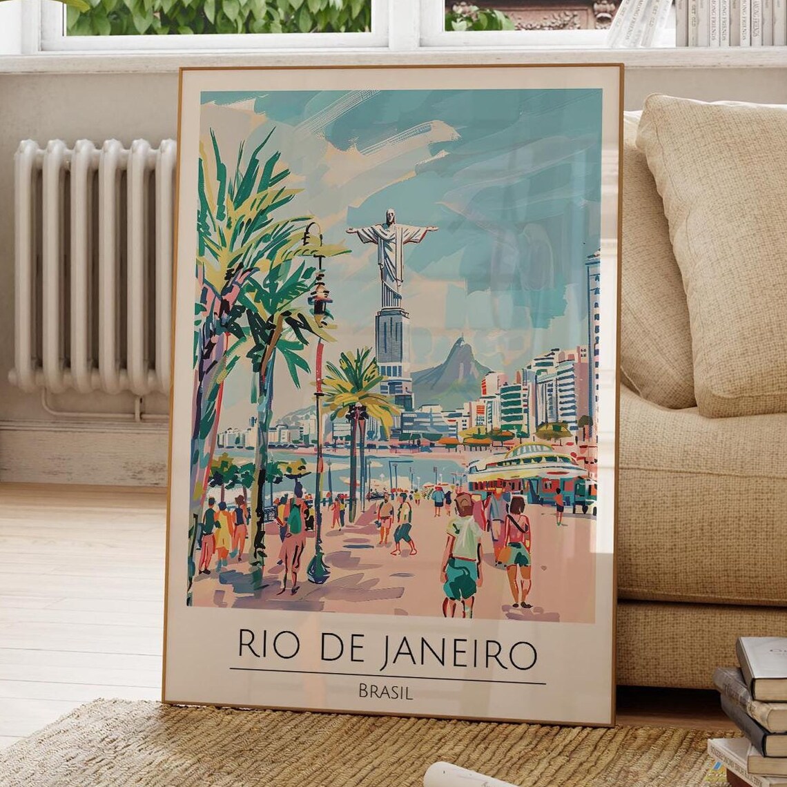 Rio de Janeiro Brazil Christ the Redeemer Beach Copacabana Poster