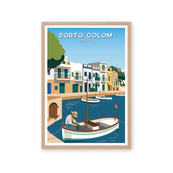 Porto Colom Mallorca Travel Poster