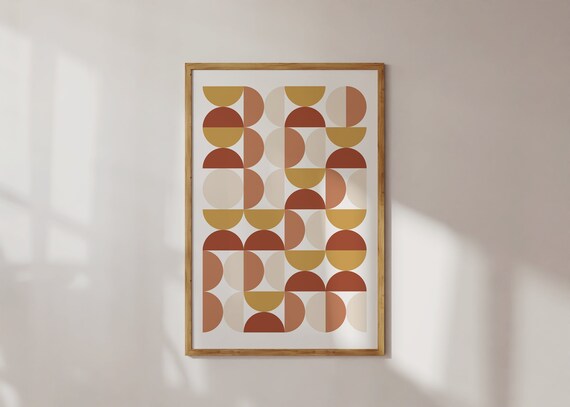 Bauhaus Wall Art Print Geometric Poster Abstract Minimalist Wall Art Funky Wall Dcor Mid Century Modern Art