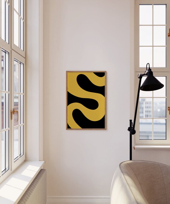Abstract Modern Wall Dcor Geometric Poster Monochrome Minimalist Wall Art Print Wall Art Housewarming Gift