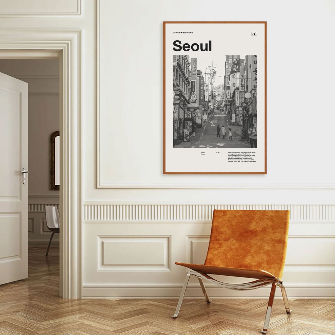 Seoul City Poster, Mid-Century Vintage Travel Print - Image 3