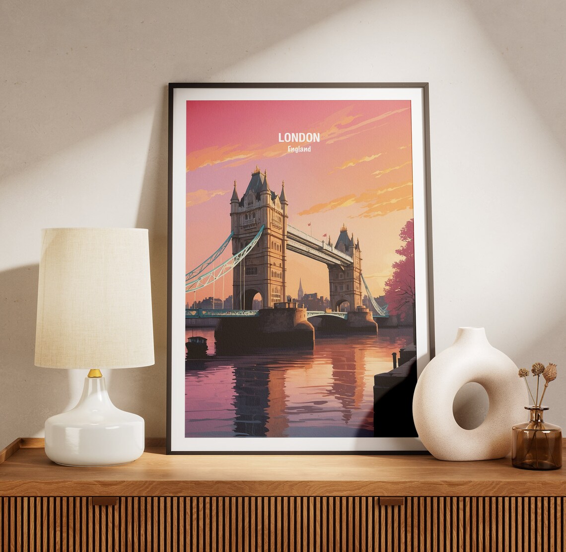 London England Travel Poster London Print London Art Wall Decor Gift For Travelers City Lovers Home Decoration - Image 3