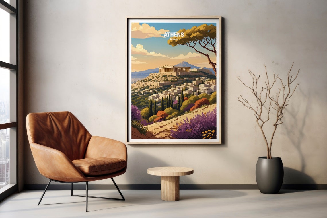 Athens Greece Acropolis Parthenon Glowing At Golden Hour Poster - Image 2