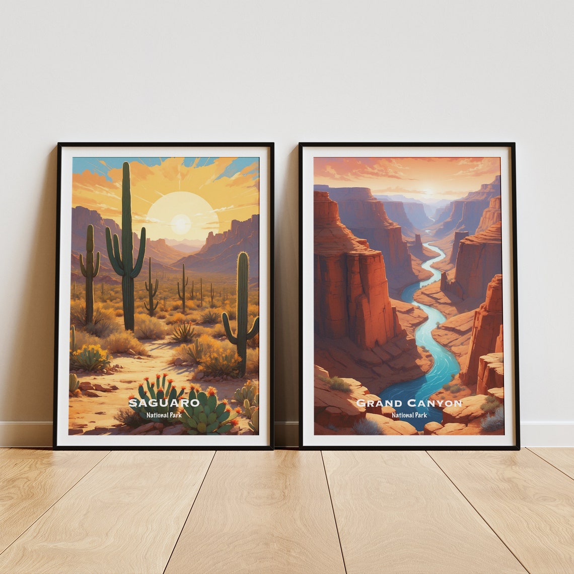 Saguaro National Park Giant Cactus Sunset Desert Trail Poster - Image 4